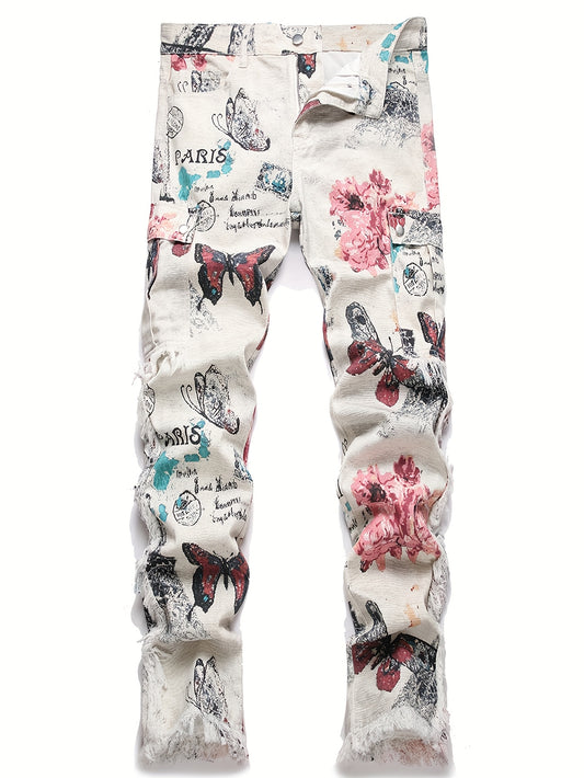 Butterfly Frayed Edge Jeans