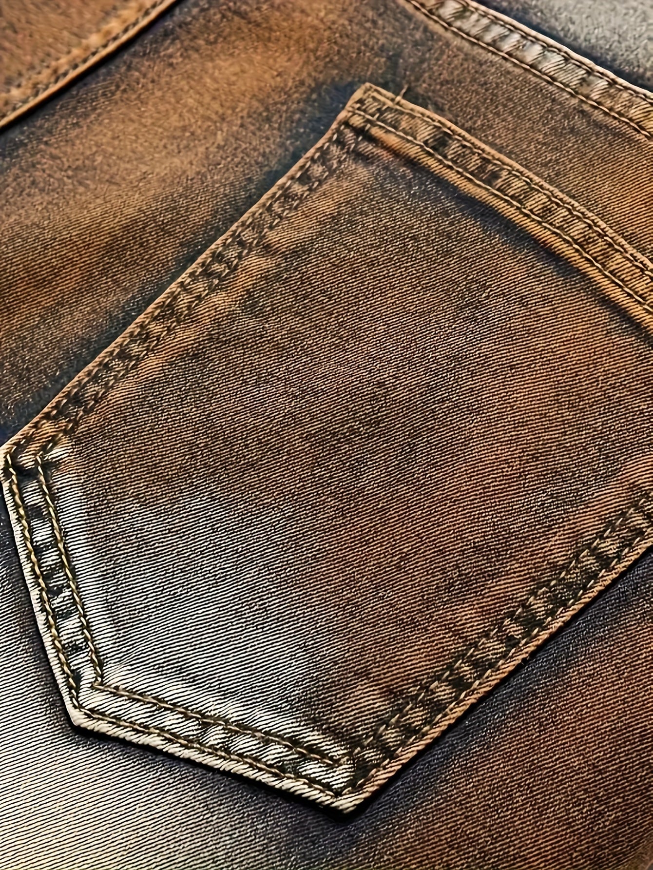 Brown Distressed Ripped Jeans