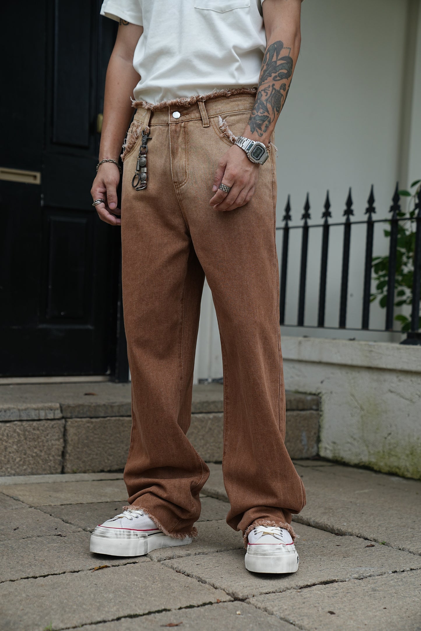 Brown Loose Fit Denim