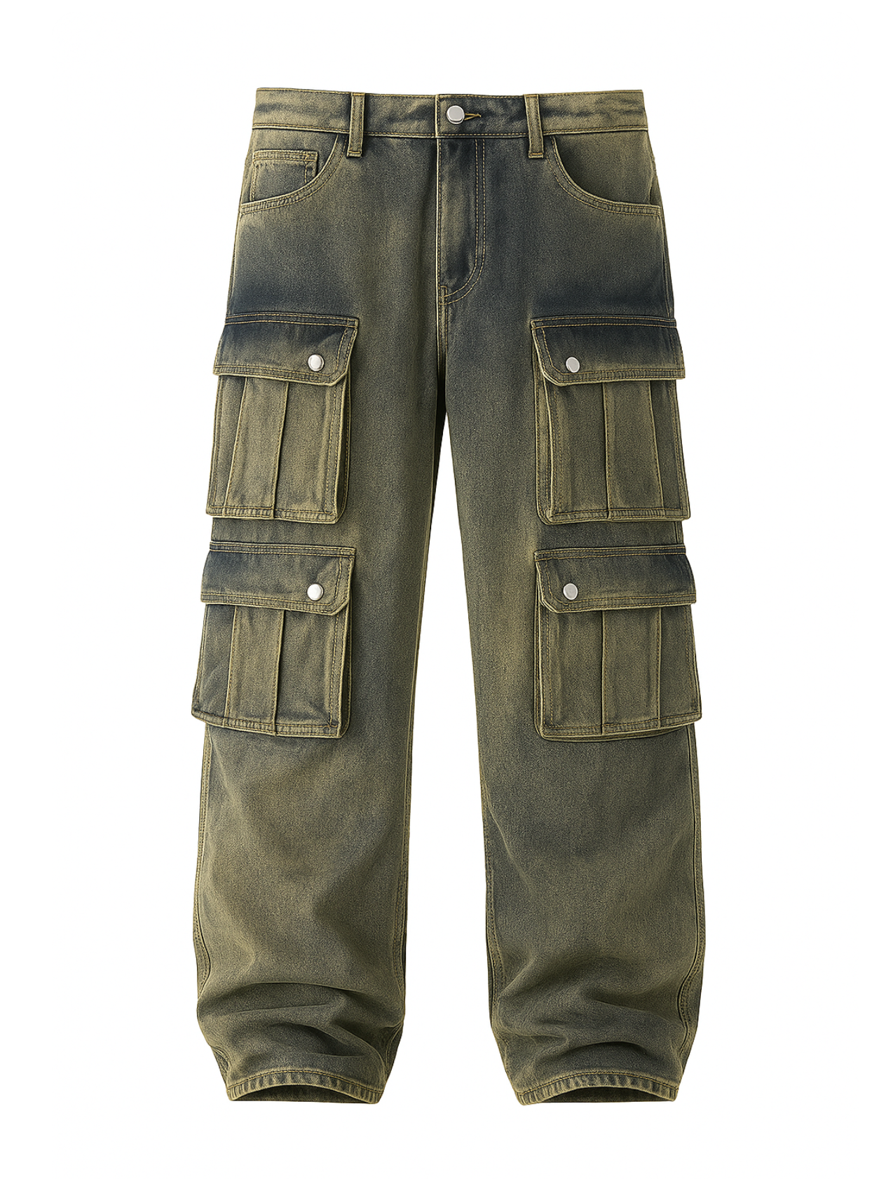 Distressed Multiple Pockets Jeans