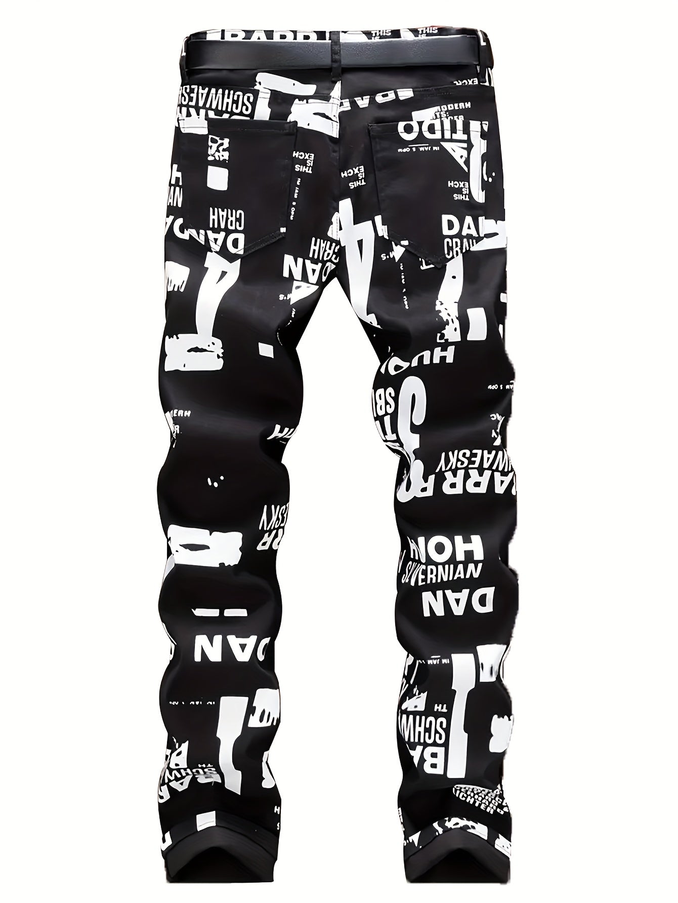 Letter Print Jeans
