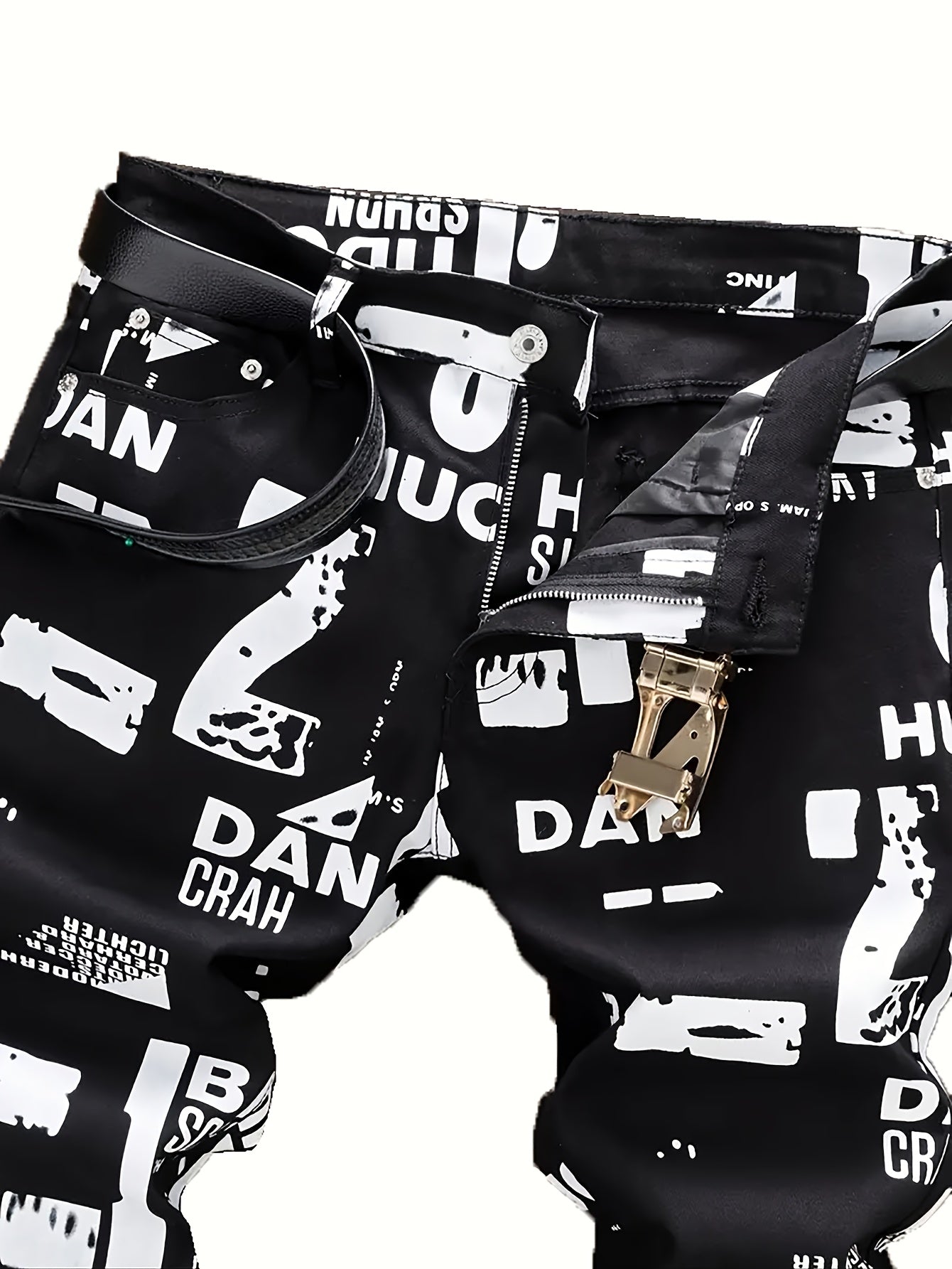 Letter Print Jeans