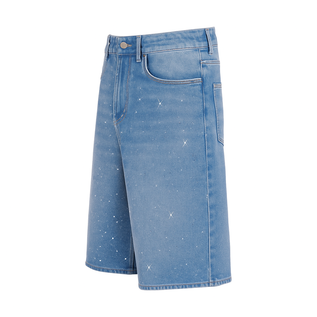 Rhinestone Denim Shorts