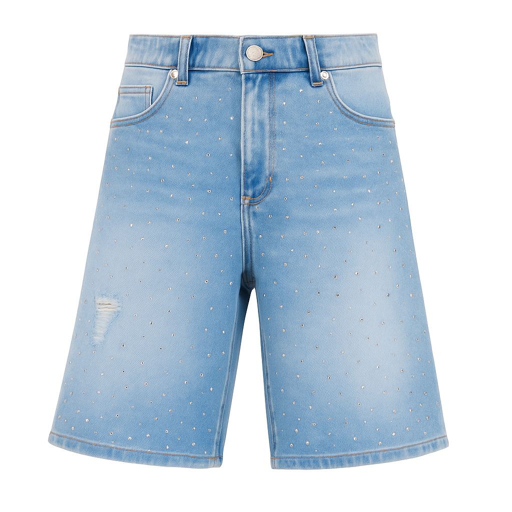 Rhinestone Denim Shorts
