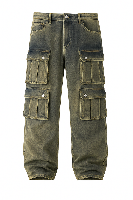 Distressed Multiple Pockets Jeans