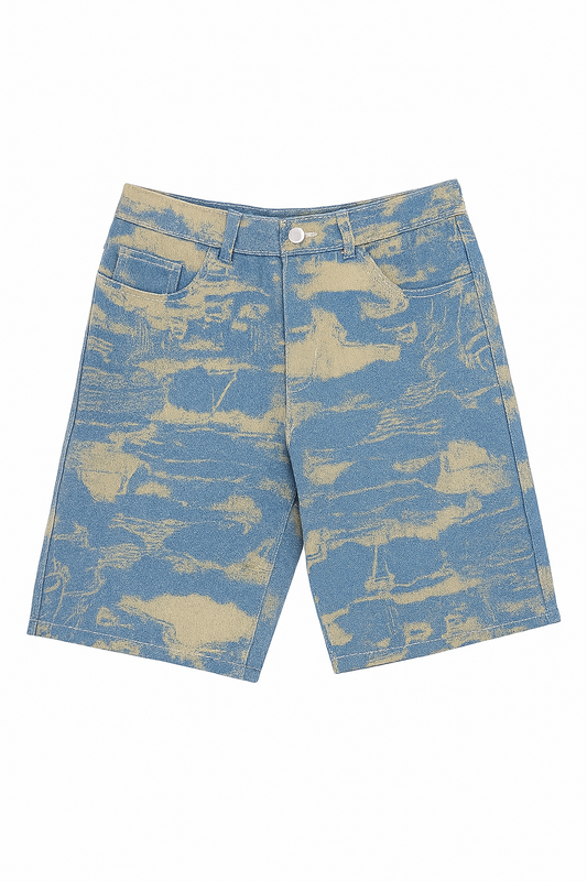 Sandblast Denim Shorts
