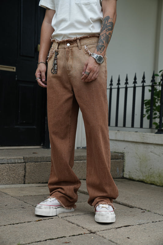 Brown Loose Fit Denim
