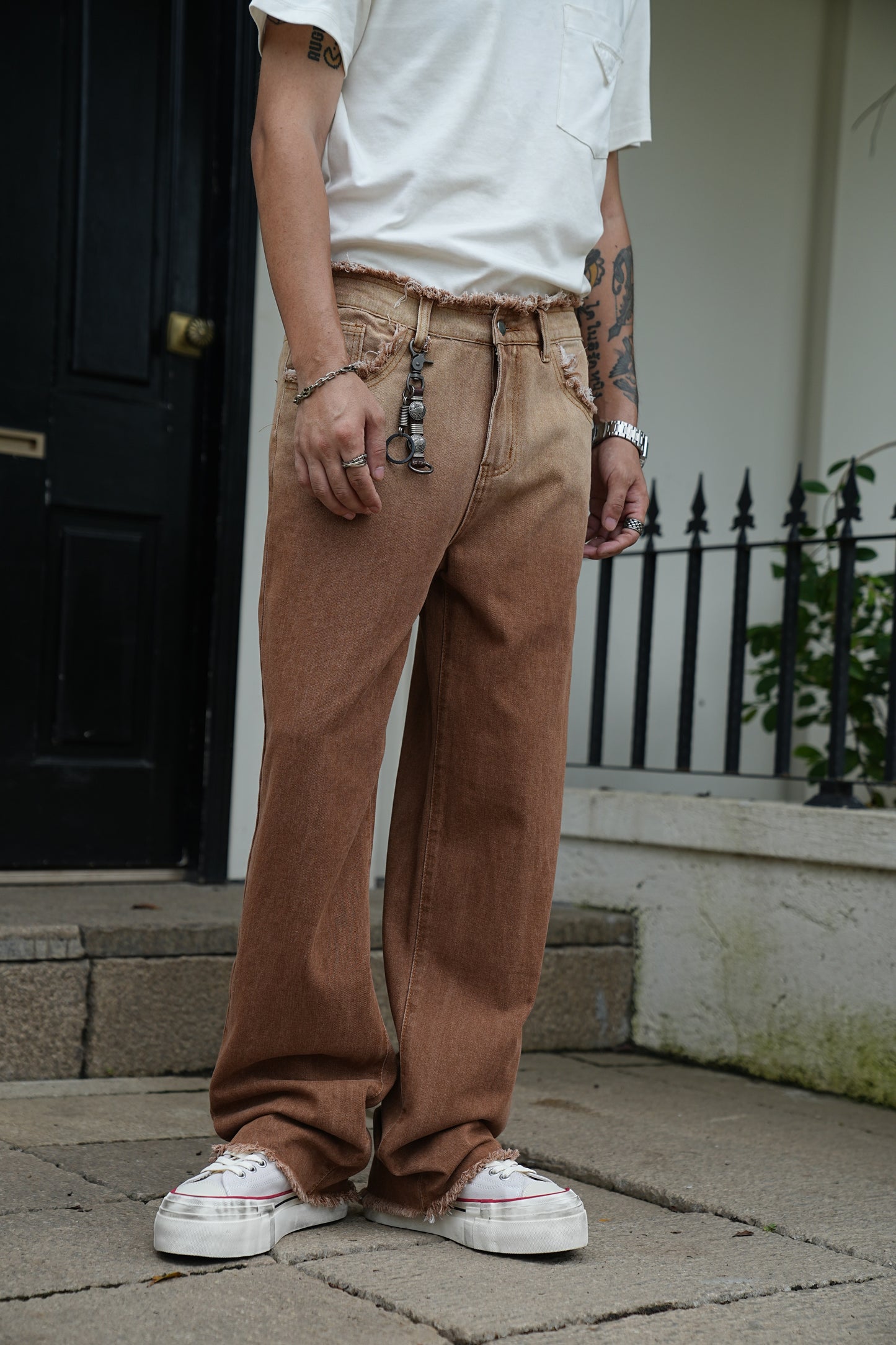 Brown Loose Fit Denim
