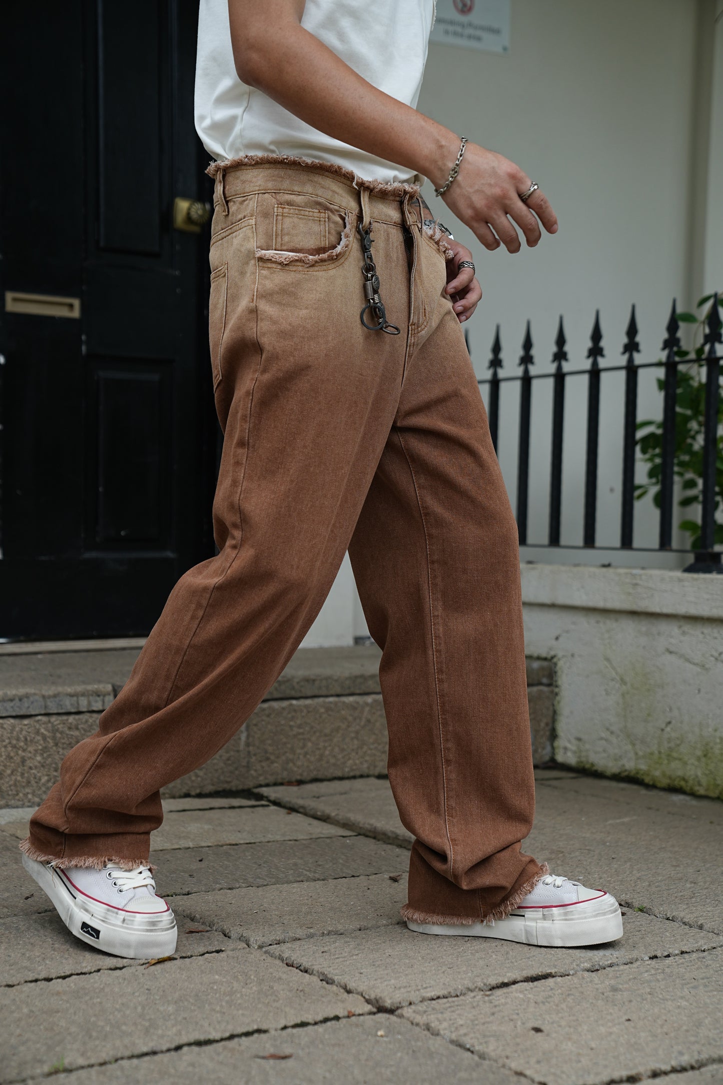 Brown Loose Fit Denim
