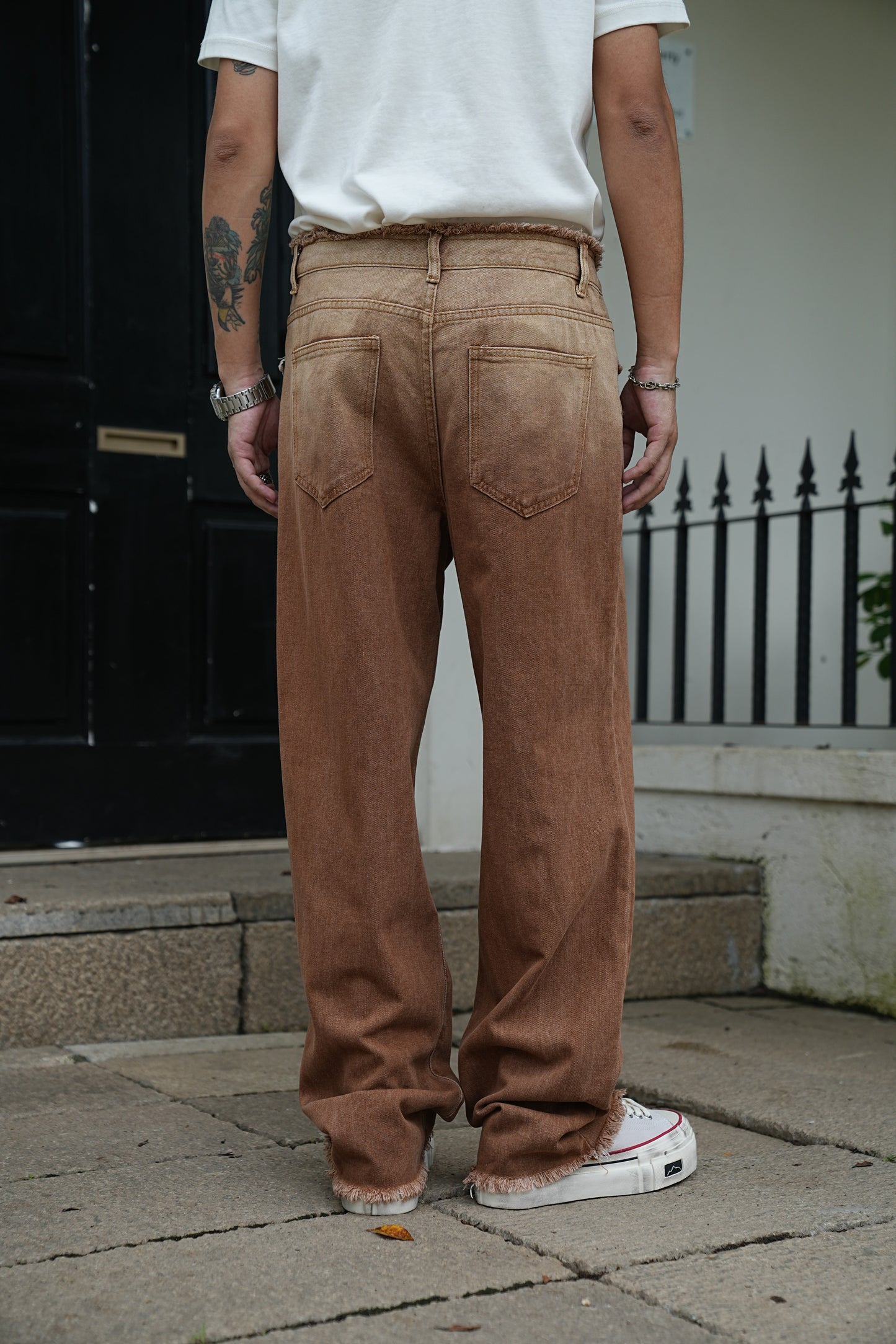 Brown Loose Fit Denim