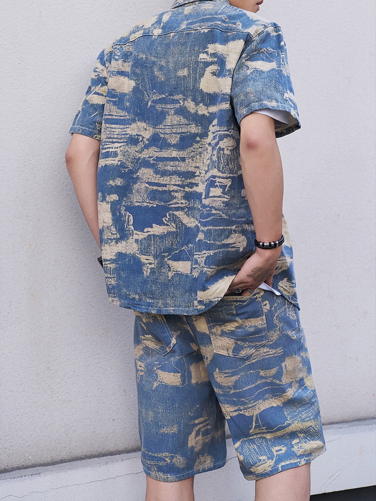 Sandblast Denim Shorts